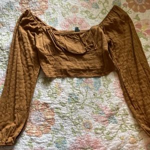 Wild Fable Brown Puff Long Sleeve
